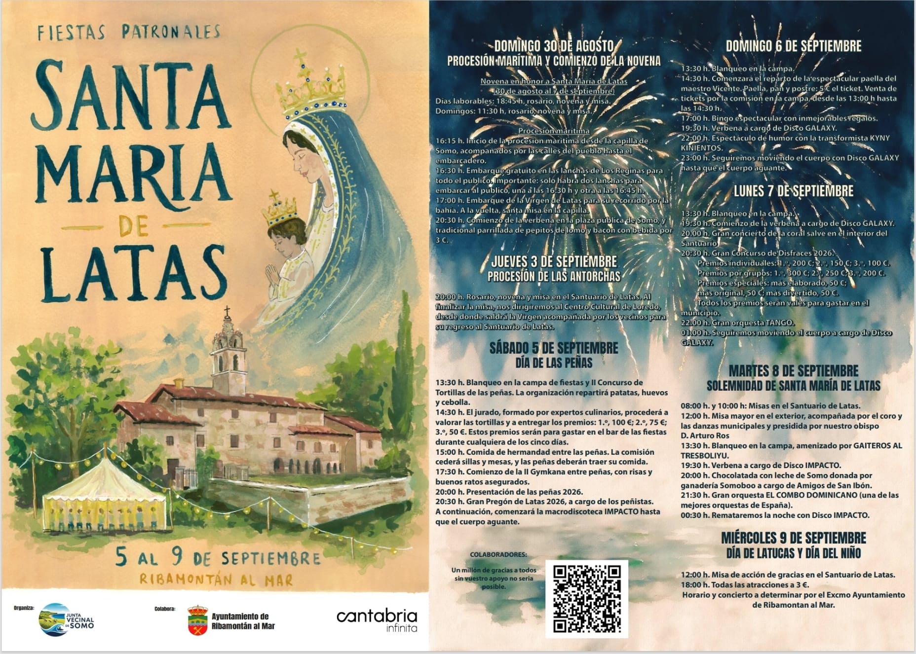 Cartel de las Fiestas de Somo 2026